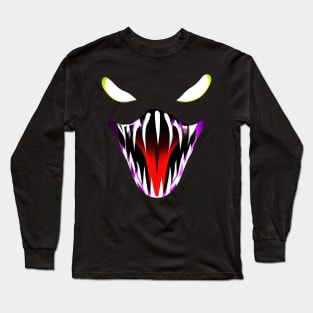 Venom Face Halloween Snake Costume Retro Colorful Long Sleeve T-Shirt